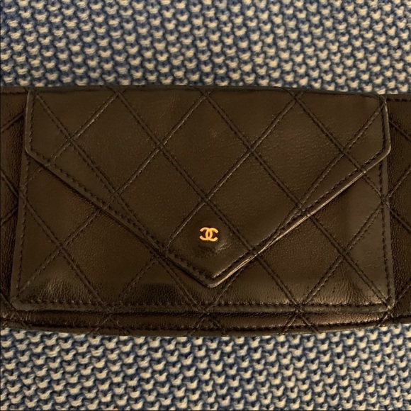 Chanel Vintage Leather Waist Belt & Card Case - Picture 2 of 9